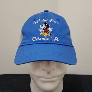 Champion 💙 Air Force Orlando Florida  Mickey Mouse Snapback Baseball Cap Hat